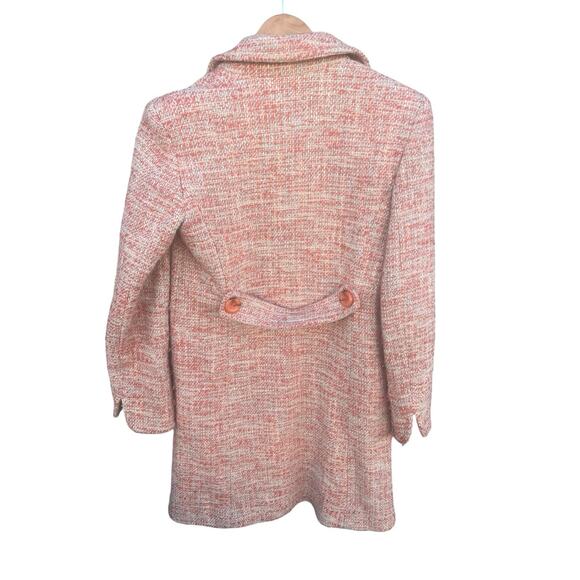 Cynthia by Cynthia Steffe Coral Tweed Mid Length Jacket Size MEDIUM Wool Blend - Picture 5 of 11